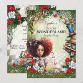 Verloren in Wonderland Verjaardagsfeest Kaart (Voorkant / Achterkant)