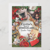 Verloren in Wonderland Verjaardagsfeest Kaart (Voorkant)