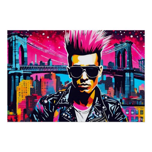 VERLOREN JONGENS PUNK IN DE STAD PERFECT POSTER (Voorkant)