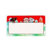 VERLOREN KERSTMAN adres/verzendlabel Etiket (Voorkant)