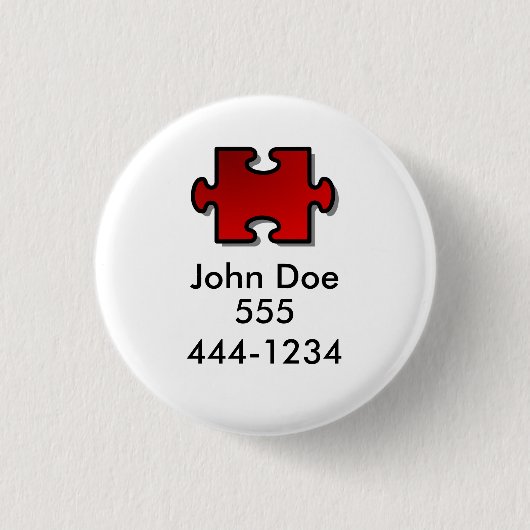 Verloren kind-ID Ronde Button 3,2 Cm (Voorkant)