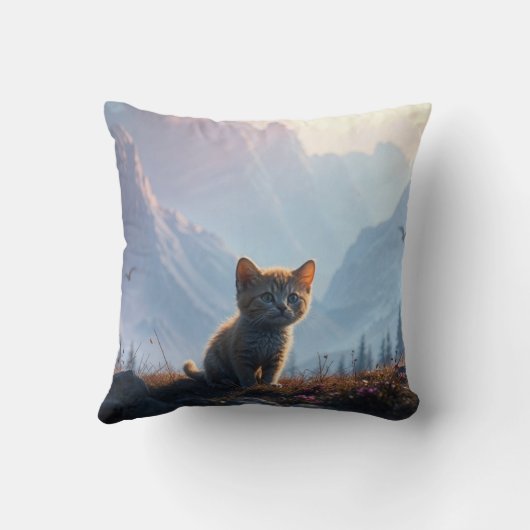 Verloren kitten in de woestijn kussen (Achterkant)