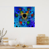 Verloren kleur. poster afdruk fractaal gat (Keuken)