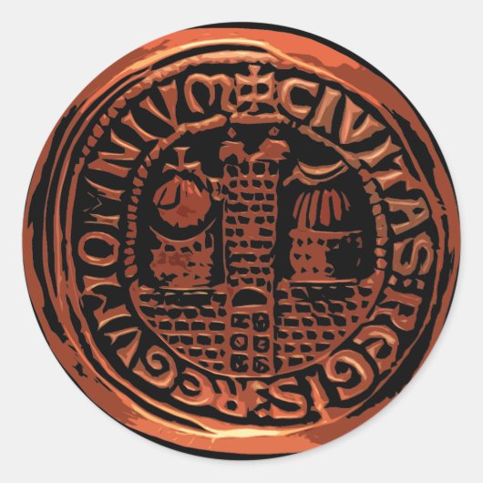 Verloren Kruistocht Ronde Sticker (Voorkant)