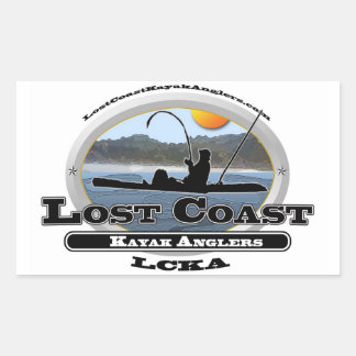Verloren kust Kayak Angler Rechthoekige Sticker