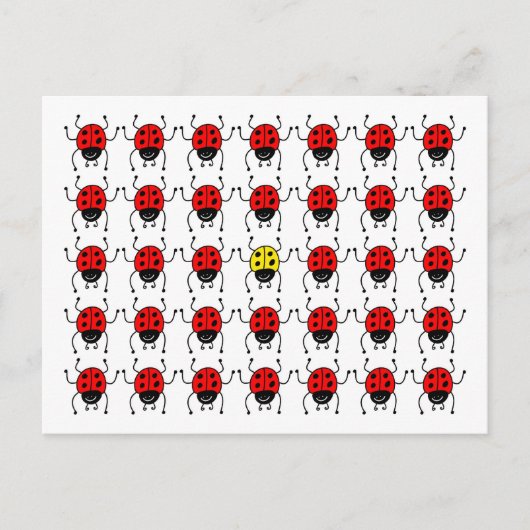 verloren ladybug briefkaart (Voorkant)