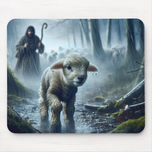 Verloren lam in regenwoud muismat (Voorkant)