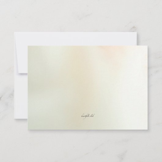 Verloren liefdesBereavement Hartelijk dank Bedankkaart (Achterkant)