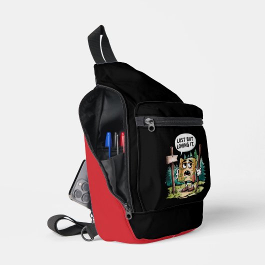 Verloren, maar dol op avontuur sling bag (Open)