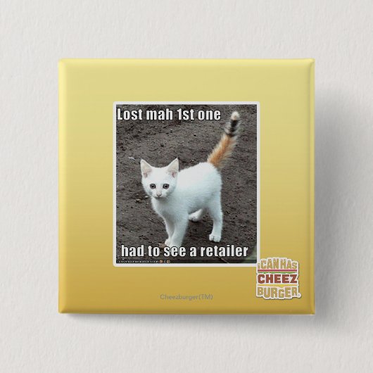 Verloren Mah 1st Vierkante Button 5,1 Cm (Voorkant)