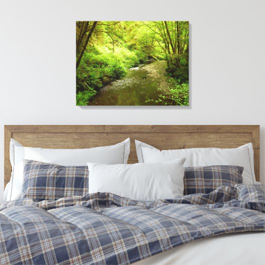 Verloren Man Creek I in Redwood National Park Canvas Afdruk (Insitu (Slaapkamer))