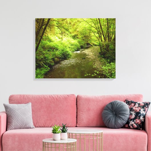 Verloren Man Creek I in Redwood National Park Canvas Afdruk (Insitu (Woonkamer))