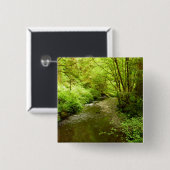 Verloren Man Creek I in Redwood National Park Vierkante Button 5,1 Cm (Voorkant /achterkant)