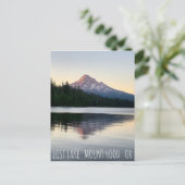 Verloren Meer van de berg Hood Oregon Sunrise Refl Briefkaart (Staand voorkant)