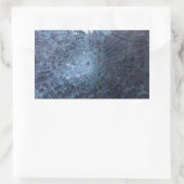 Verloren — met gebroken glas en kaart rechthoekige sticker (Tas)