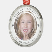 Verloren Mijn Eerste Tand Mijlpaal Foto Keepsake Metalen Ornament (Links)
