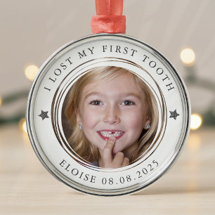 Verloren Mijn Eerste Tand Mijlpaal Foto Keepsake Metalen Ornament