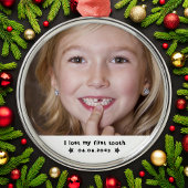 Verloren Mijn Eerste Tand Mijlpaal Foto Keepsake Metalen Ornament