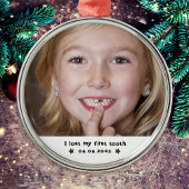 Verloren Mijn Eerste Tand Mijlpaal Foto Keepsake Metalen Ornament