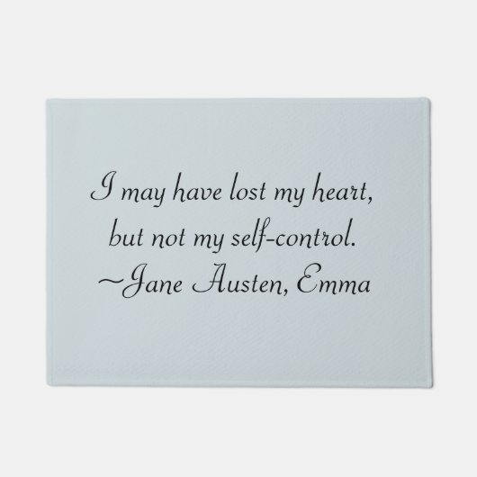Verloren Mijn Hart Austen Emma Quote Deurmat (Voorkant)