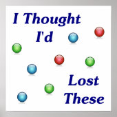 Verloren mijn marbles poster (Voorkant)