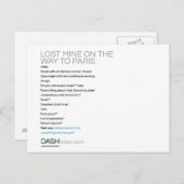 Verloren mijn onderweg naar Parijs Briefkaart (Voorkant / Achterkant)