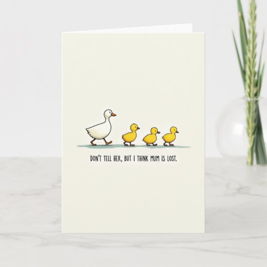 Verloren Moeder Watervogels Jongen Kaart (Voorkant)