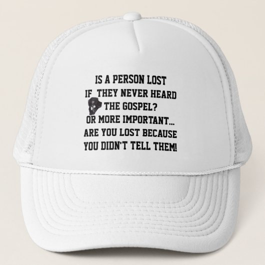 VERLOREN, NOOIT VERTELD! Christelijk Trucker Pet (Voorkant)
