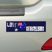 Verloren onder Australische vlag Heart Bumpersticker (Op auto)