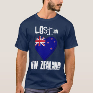 Verloren onder Nieuw-Zeelandse vlag Heart T-shirt