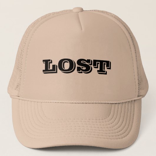 Verloren op een Khaki Trucker Pet (Voorkant)