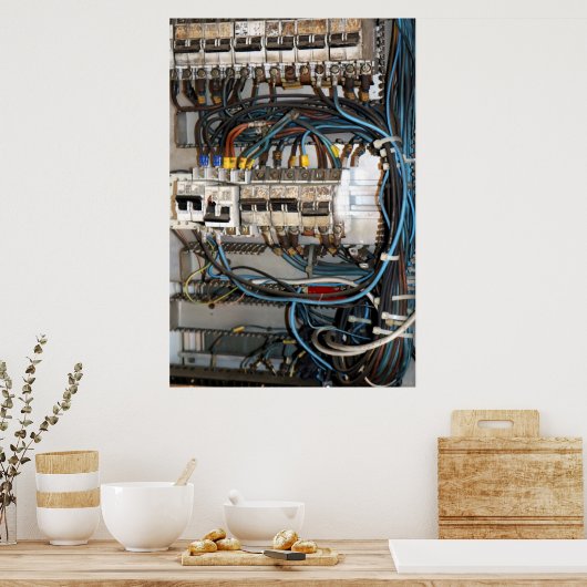 Verloren plaatsen - Alter Elektroschrank - Gegeven Poster (Keuken)