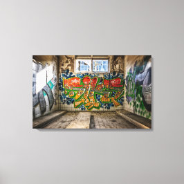 Verloren plaatsen Verlaten gebouwen Street Art Canvas Afdruk