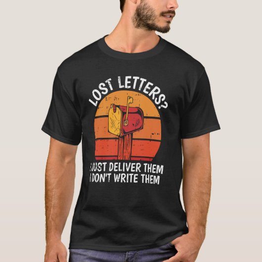 Verloren postbode Post Kantoor Humo T-shirt (Voorkant)