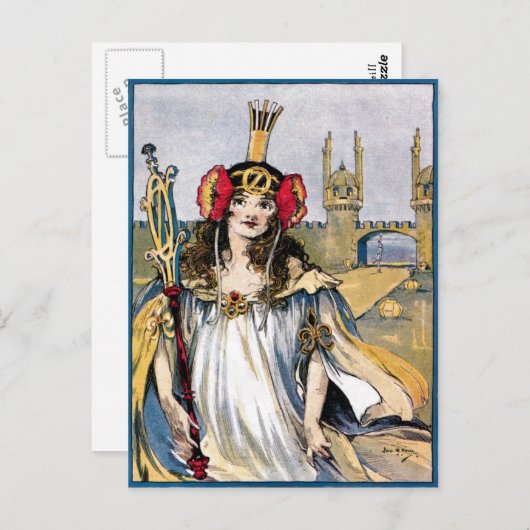 Verloren prinses van het Briefkaart Oz (Voorkant / Achterkant)