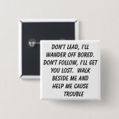 Verloren, problemen vierkante button 5,1 cm (Voorkant /achterkant)