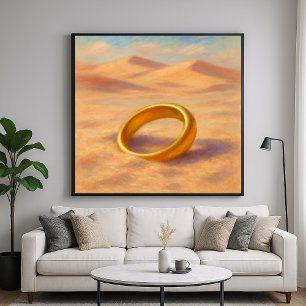 Verloren Ring - Kunst in Pastel Schilderstijl Poster