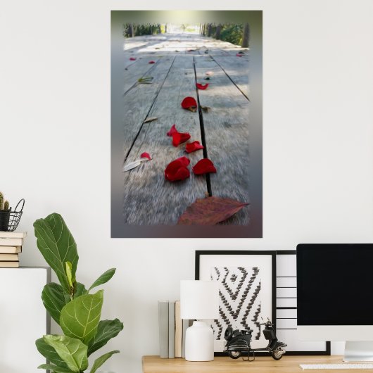 Verloren rode bladen poster (Thuiskantoor)