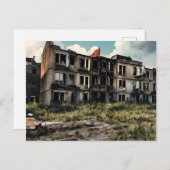 Verloren ruimtes | Verlaten post-apocalyptische ge Briefkaart (Voorkant / Achterkant)