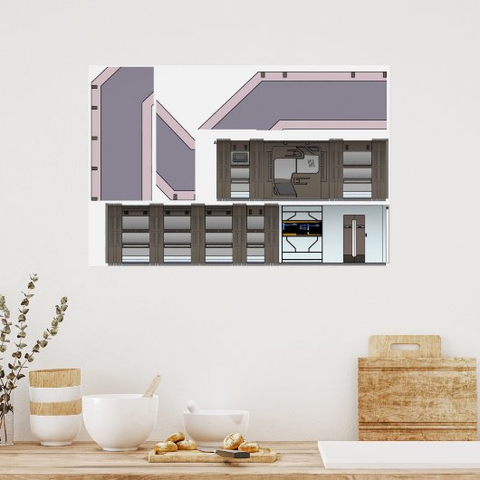 Verloren scheepshal poster (Keuken)