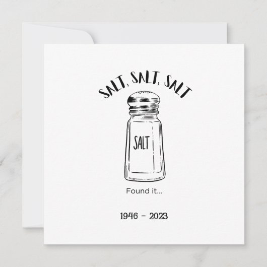 Verloren shaker van zout - vind het kaart (Voorkant)