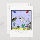 Verloren: Shark Cartoon Briefkaart (Voorkant / Achterkant)