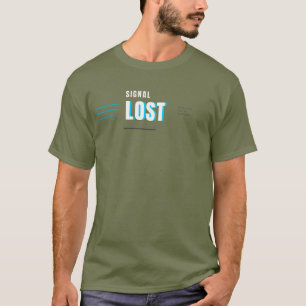 Verloren Signaal Tech Typografie OntwerpLost Signa T-shirt