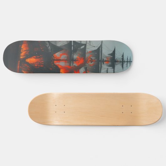 Verloren spookpiratenschip persoonlijk skateboard (Horizontaal)