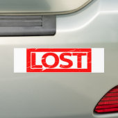 Verloren stempel bumpersticker (Op auto)