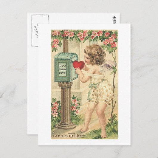 Verloren symbolische hartlevering briefkaart (Voorkant / Achterkant)