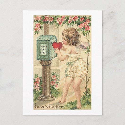 Verloren symbolische hartlevering briefkaart (Voorkant)