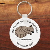 Verloren Tan Tabby Kitten - Contactstartsleutel Sleutelhanger (Voorkant)