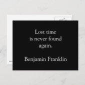 Verloren tijd wordt nooit meer gevonden - briefkaa briefkaart (Voorkant / Achterkant)