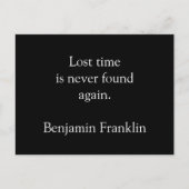 Verloren tijd wordt nooit meer gevonden - briefkaa briefkaart (Voorkant)